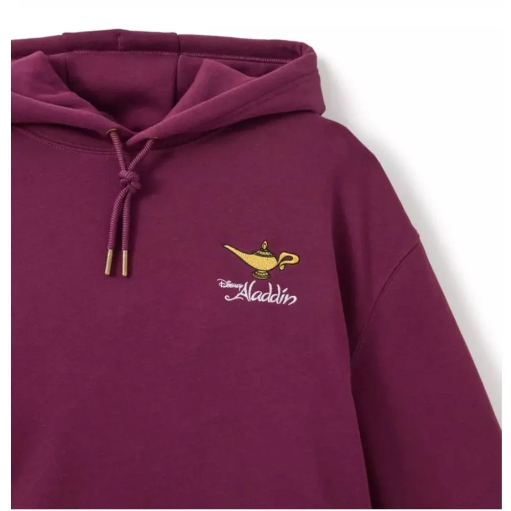 Dinsey Men's Large Maroon Abu Pullover Hoodie for Adults Aladdin Collection NWT